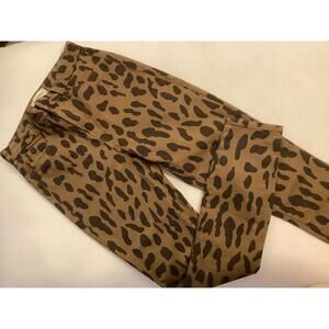 L'AGENCE  Casual Pants Jeans Margot Size 24 Brown Leopard Print